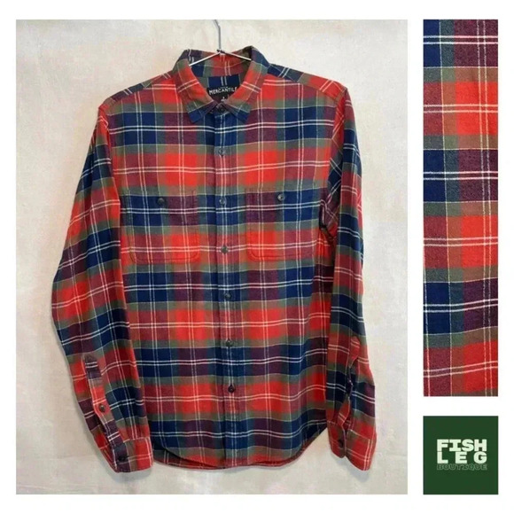 J. Crew Factory Other - J. Crew Factory | Brushed Lightweight Flannel - Green & Red / Sz S